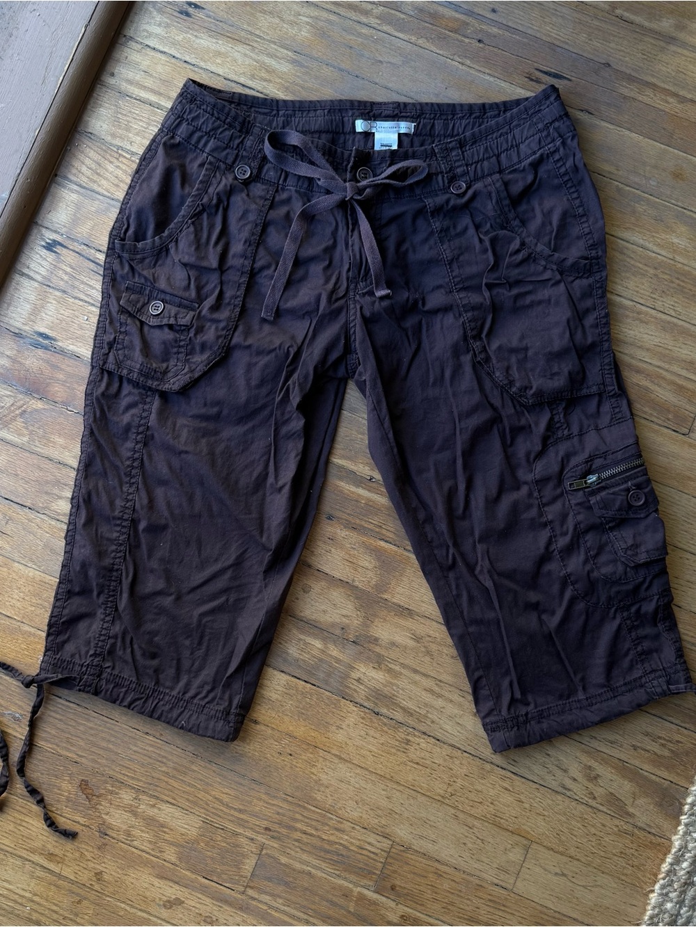Charlotte Russe Brown Cargo Capri Shorts